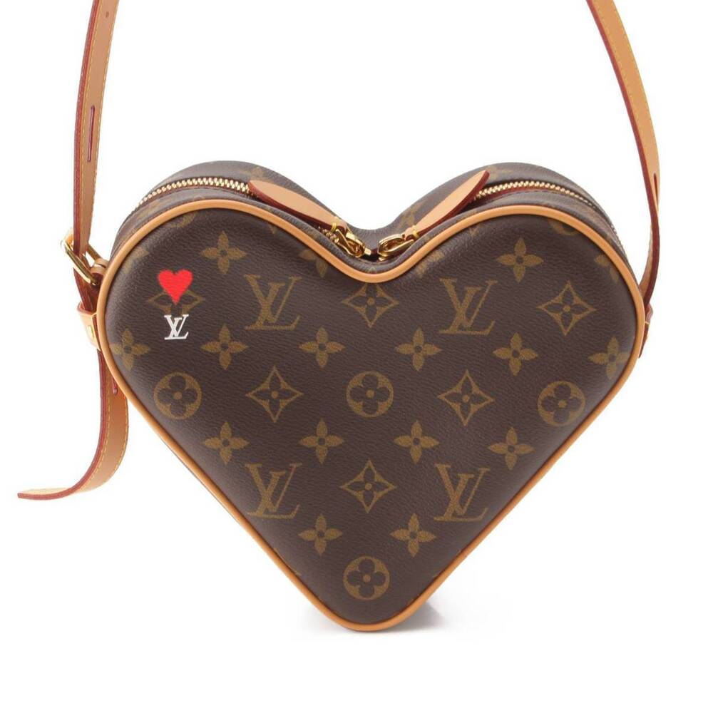 Louis Vuitton Monogram Game On Sac Cool Heart Shaped Shoulder Bag Pochette Brown